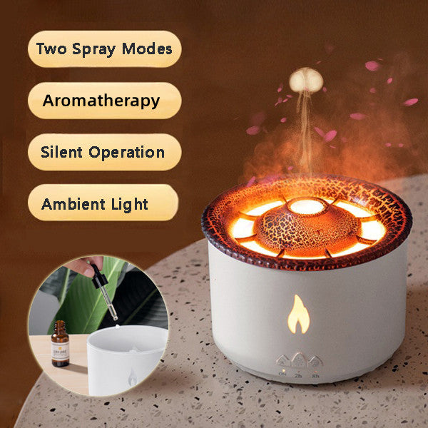 Ultrasonic Essential Oil Humidifier Diffuser | Volcano Aromatherapy Machine