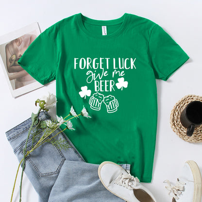 St Patrick's Day Clover Printed Loose Pullovers For Men And Women