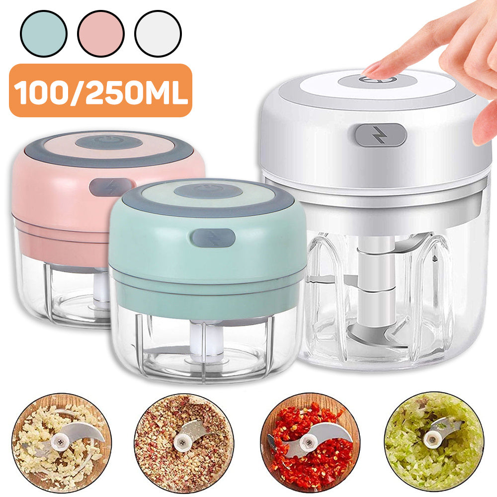 Mini Electric Garlic Chopper | USB Charging Ginger Masher Machine Sturdy Durable Chili Vegetable Crusher Kitchen Tool