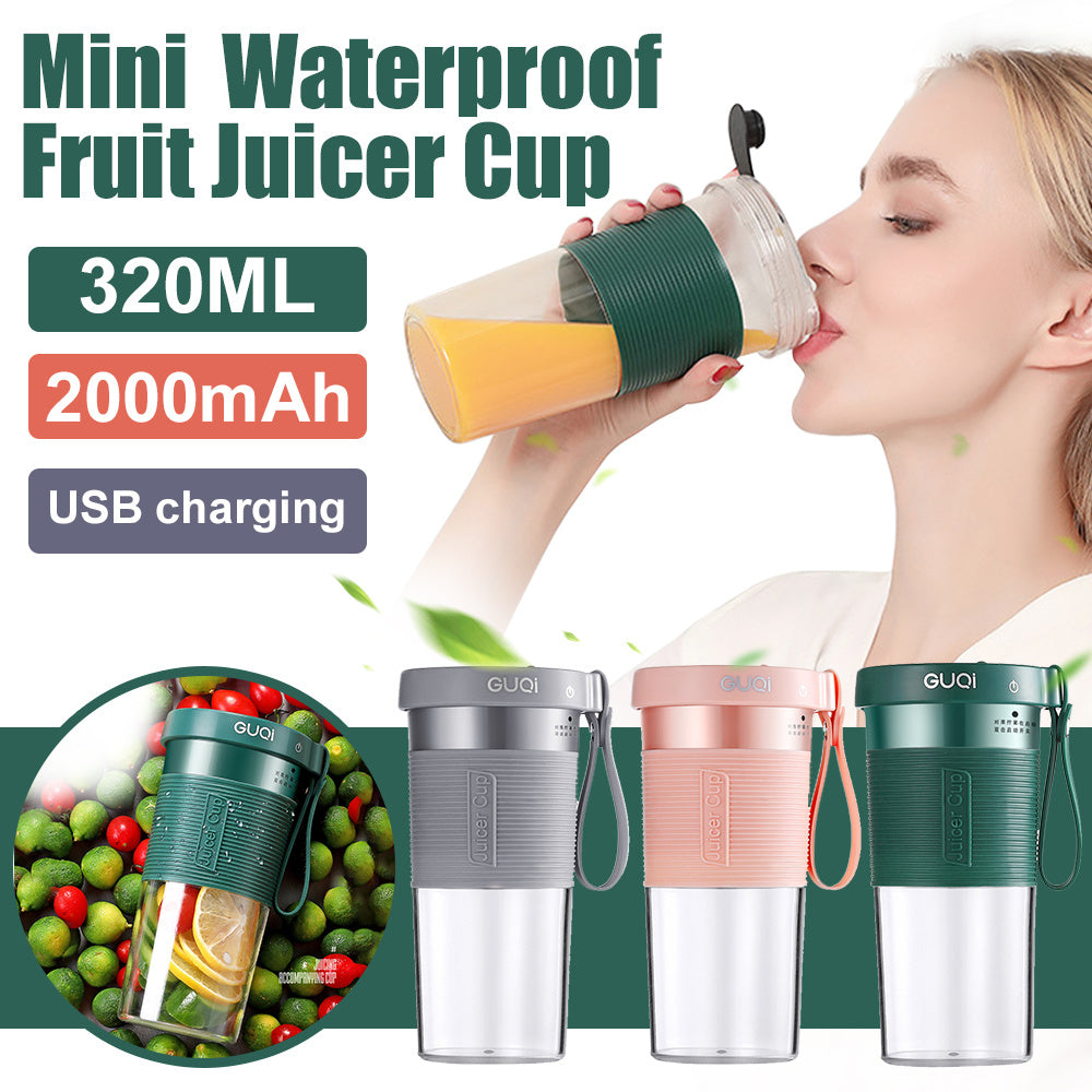 Mini USB Rechargeable Portable Blender | Electric Fruit Juicer Kitchen Smoothie Maker Lightweight Sports Bottle Multifunction Blender