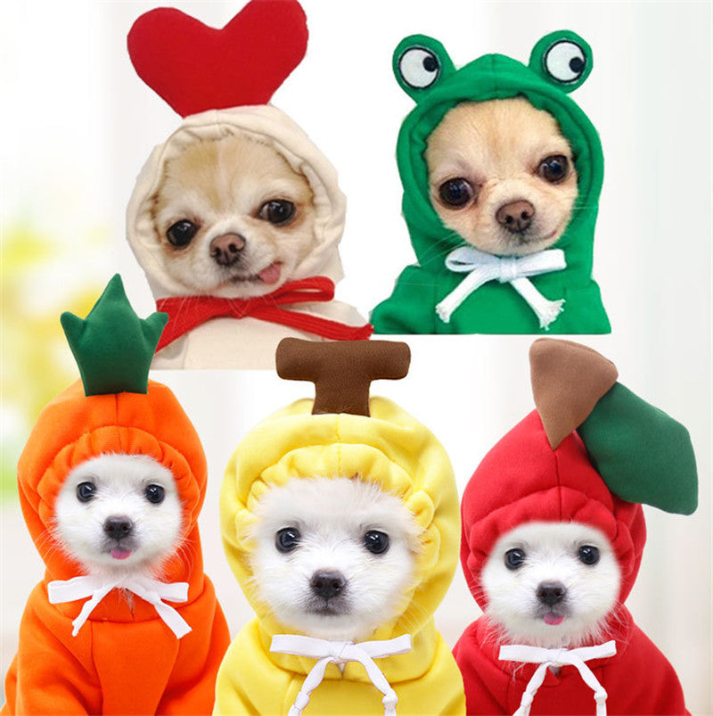 Cute Hoodies For Dogs | Winter Warm Fleece Pet Clothing