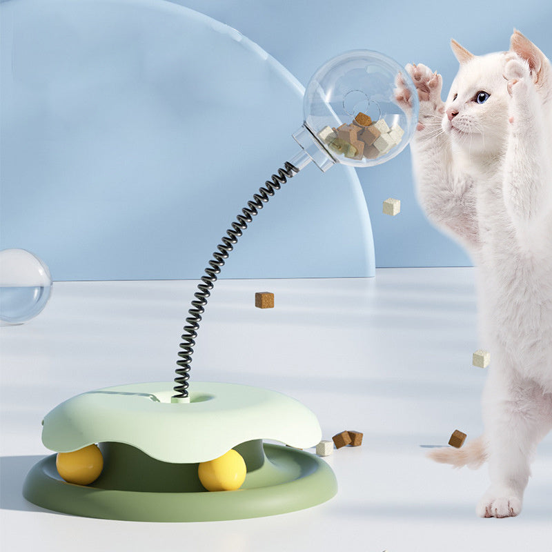 Cat Leakage Food 2 In 1 Toys Turntable