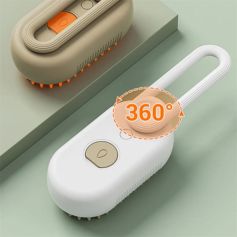 Pet Steam Brush With Electric Spray | For Massage & Grooming